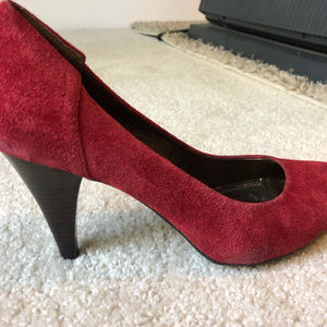 Red Suede BCBG pumps!